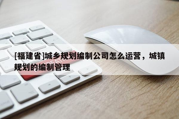[福建省]城鄉規劃編制公司怎么運營，城鎮規劃的編制管理