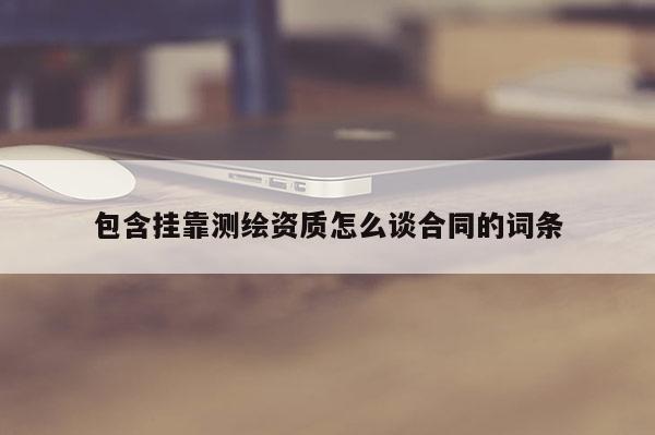 包含掛靠測繪資質怎么談合同的詞條