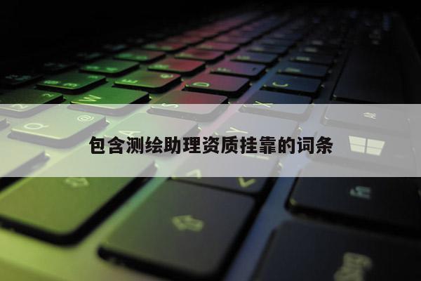 包含測繪助理資質掛靠的詞條