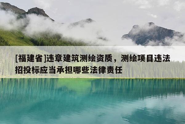 [福建省]違章建筑測繪資質，測繪項目違法招投標應當承擔哪些法律責任